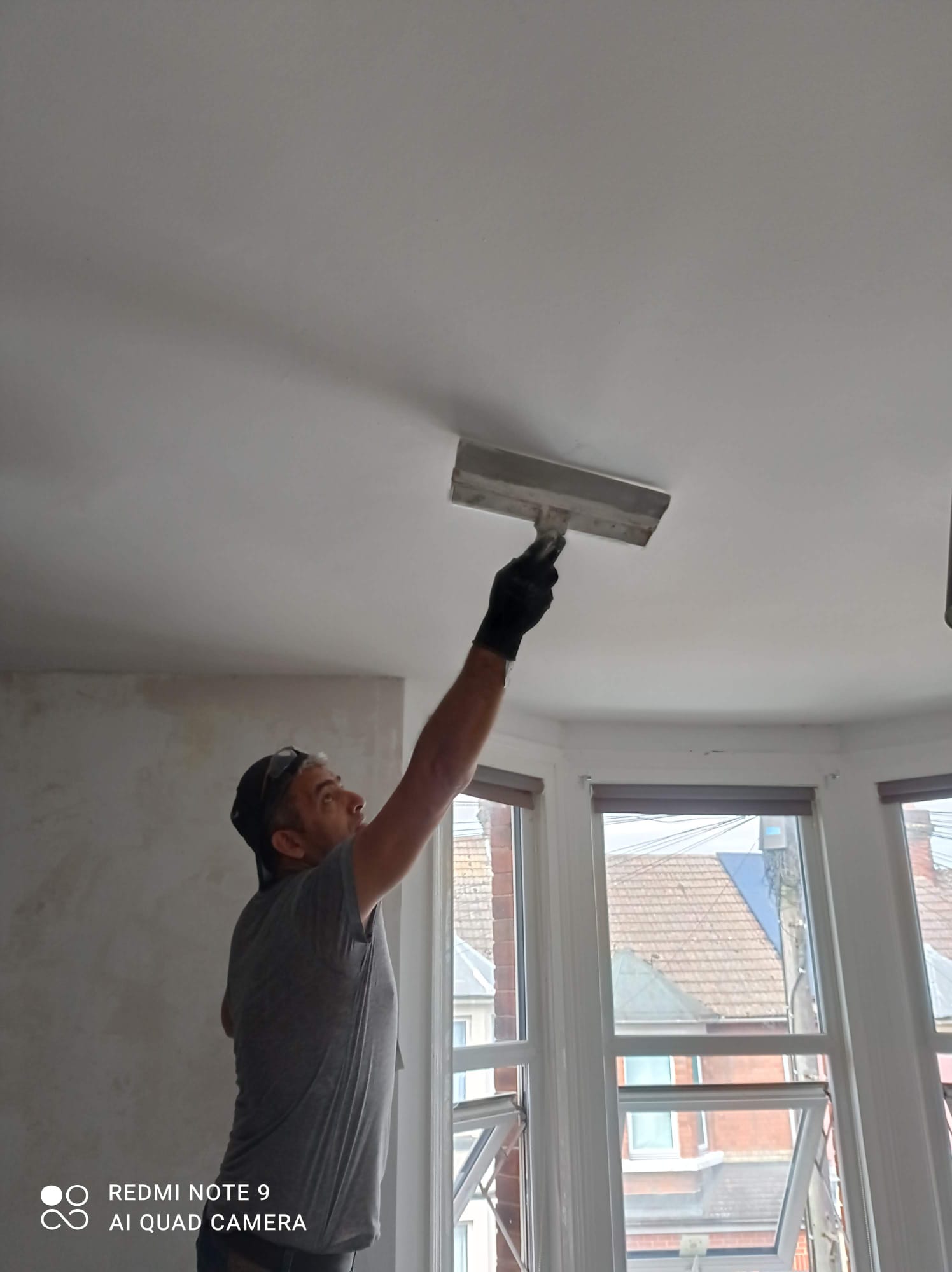 Laminate flooring installed in sitting room